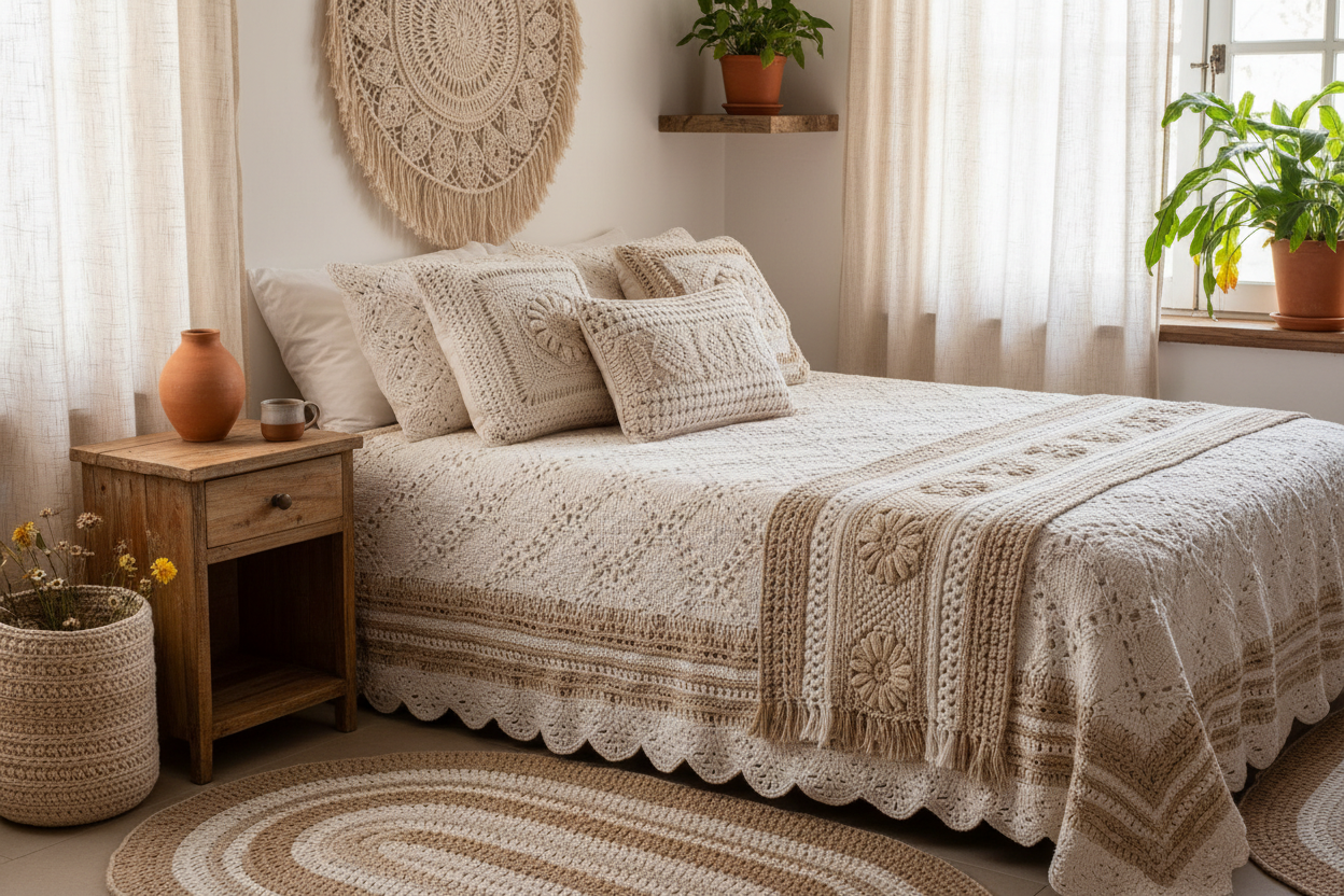 Crochê no Quarto: Como Criar um Ambiente Aconchegante com Peças Artesanais