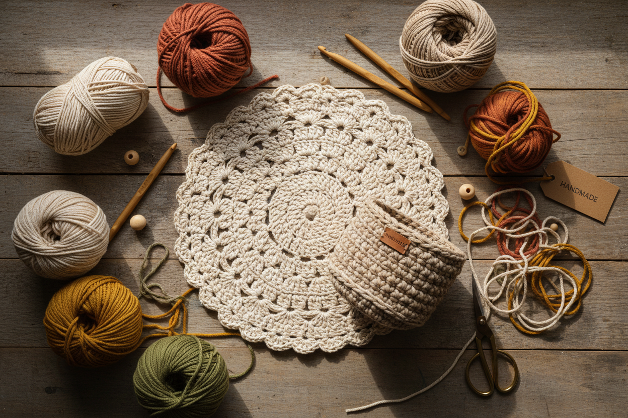 Mesa Posta com Crochê: Inspire-se para o Almoço em Família
