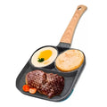 Nonstick Frying Pan With 3 or 4 Partitions Frying Egg Bacon Meat Chicken Snack Multipurpose