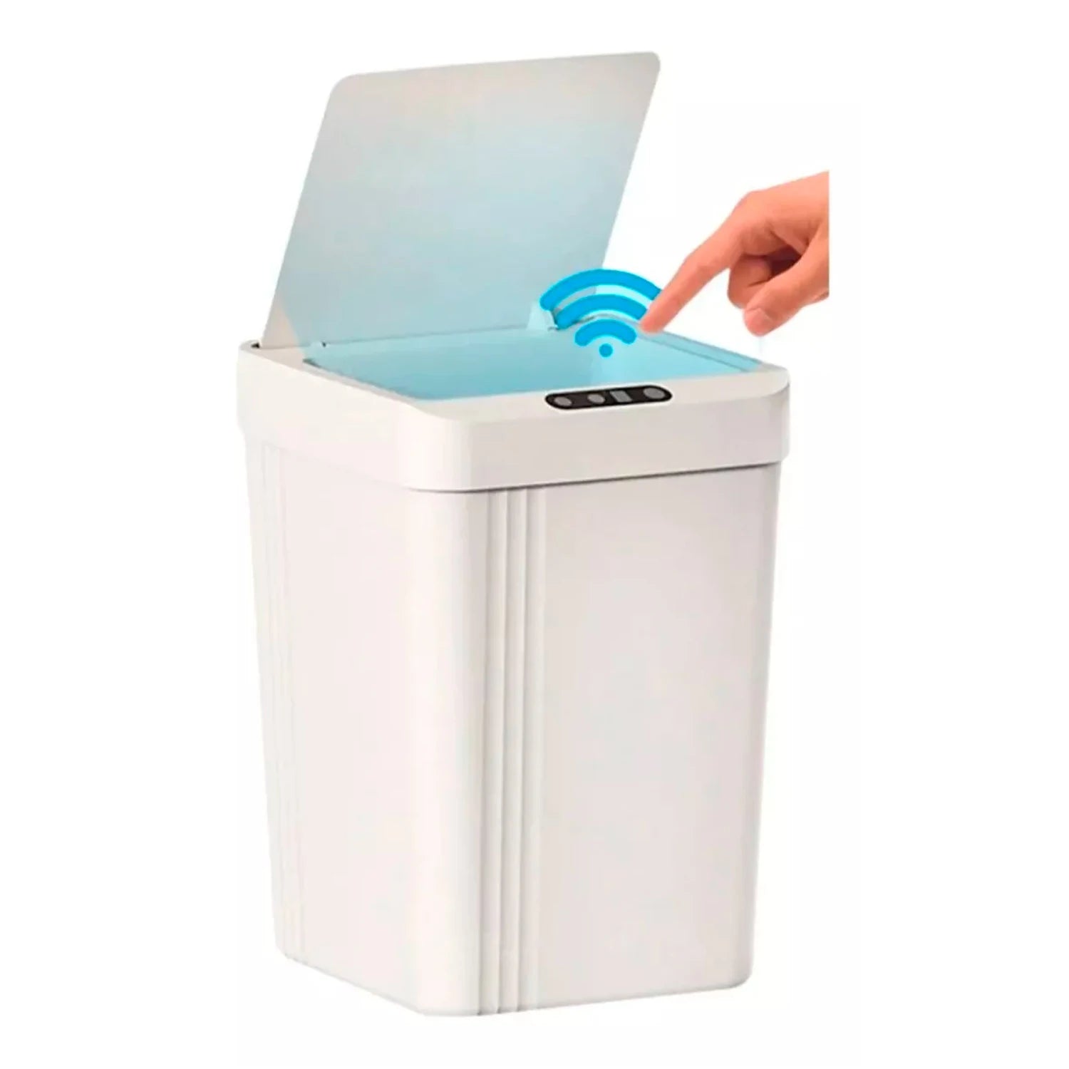 Trash Bin Lid Lid Smart Opening Plastic Capacity 13 Liters For Kitchen Bathroom Office