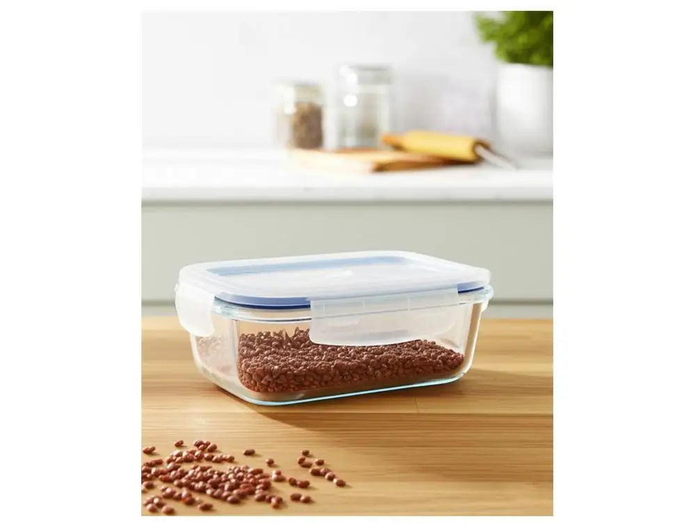 Brinox Lock & Stock Rectangular Glass Jar Set with Lids, 6 Pieces