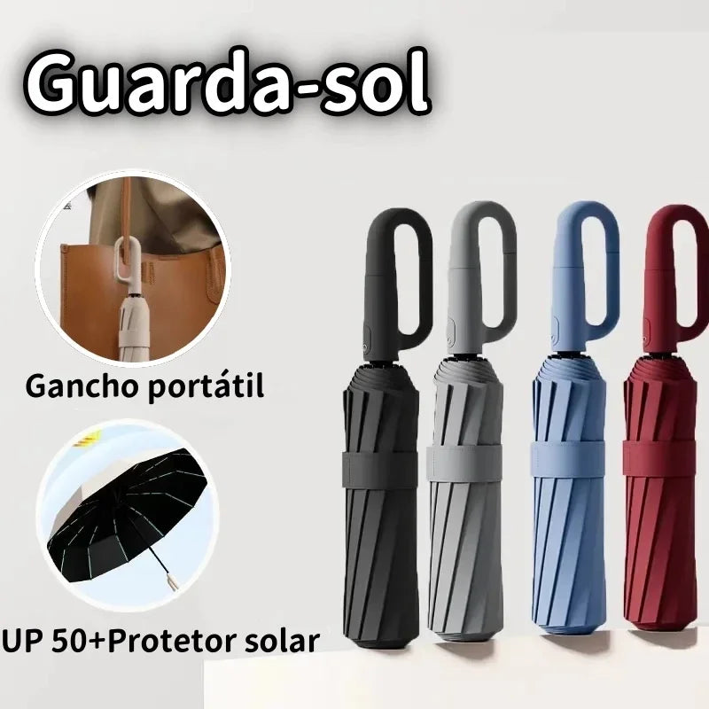 Portable Automatic Windproof UV-Resistant Sun-Protection Large Folding Umbrella