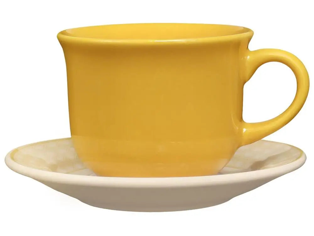 30 Pieces Ceramic Round Biona Mustard Weft Dining & Tea Apparatus