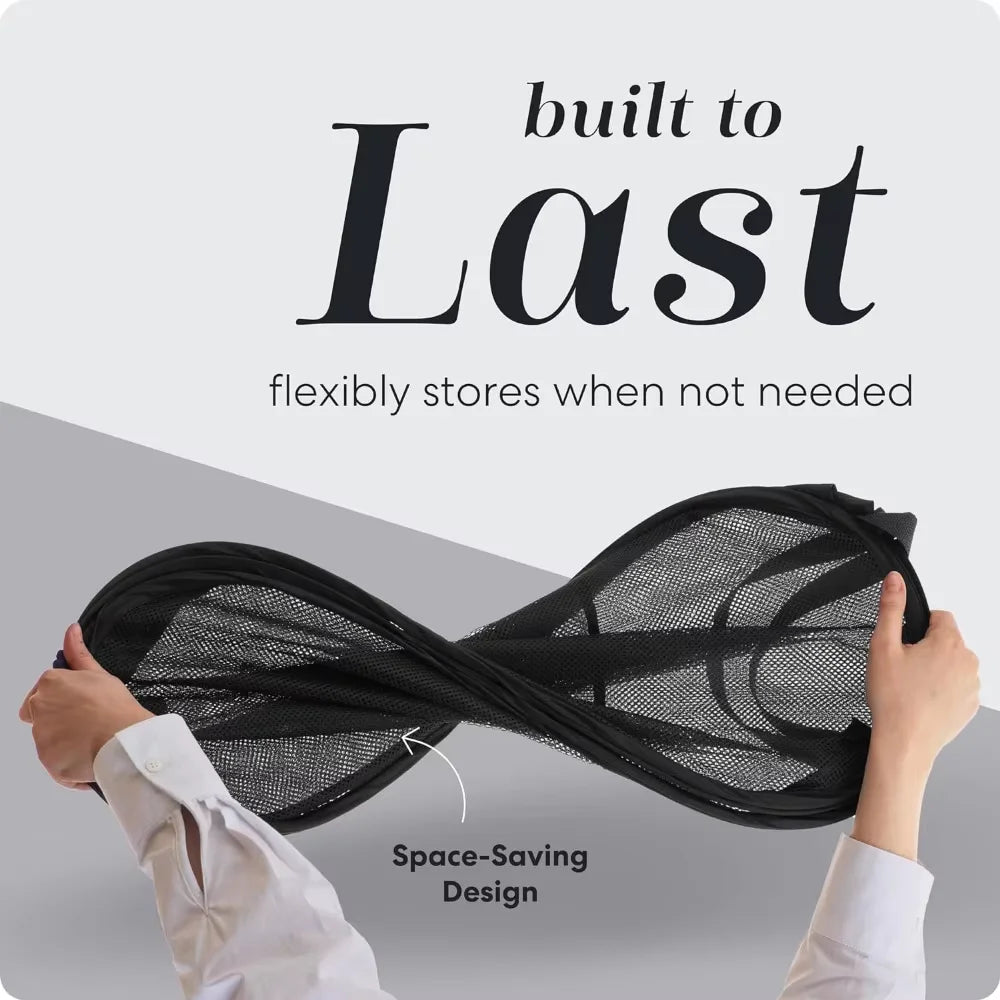 Folding Dirty Laundry Sorting Basket Washing Frame Bathroom Cloth Mesh Storage Bag Frame Bucket Laundry Organizers Storage Pouch