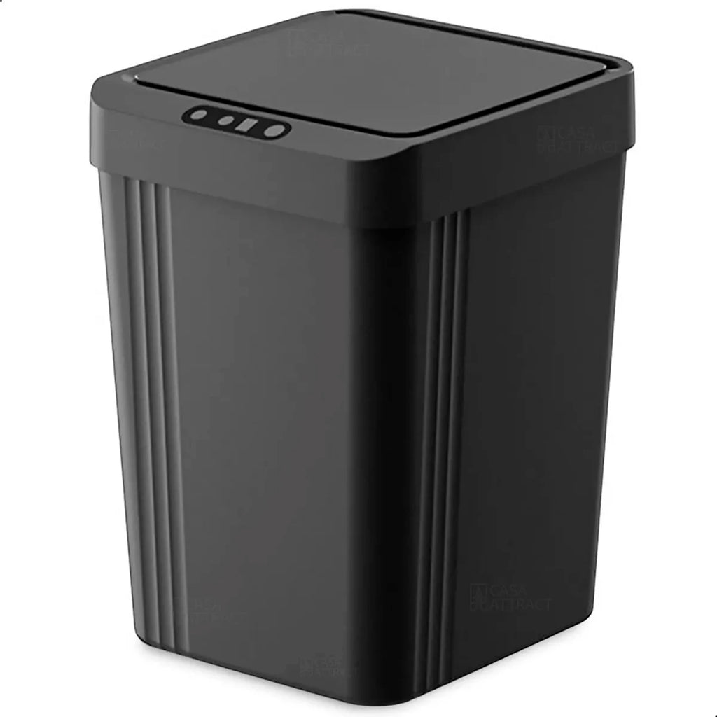 Trash Bin Lid Lid Smart Opening Plastic Capacity 13 Liters For Kitchen Bathroom Office