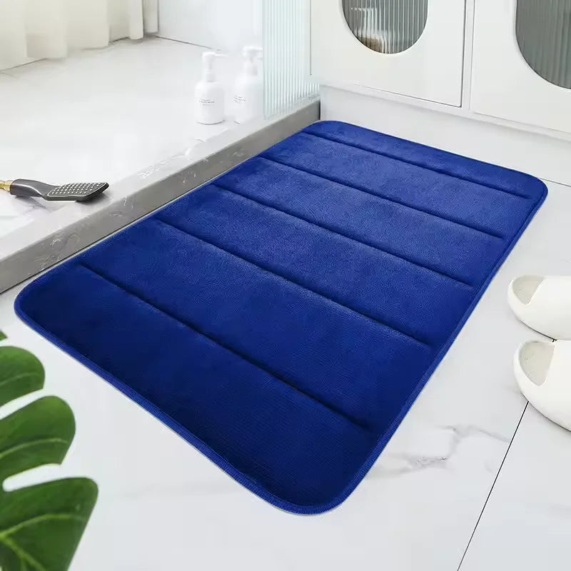 Quick Dry Super Absorbent Bathroom Rug Memory Foam Non-slip Bath Mat Shower Doormat Toilet Mat