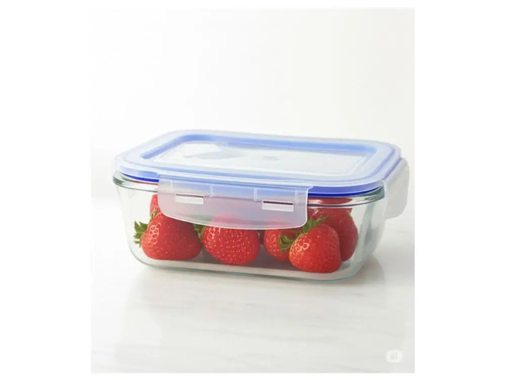 Brinox Lock & Stock Rectangular Glass Jar Set with Lids, 6 Pieces