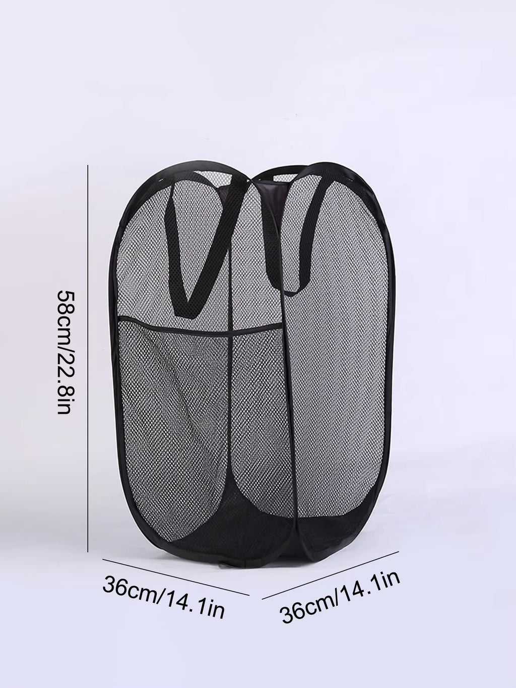 Folding Dirty Laundry Sorting Basket Washing Frame Bathroom Cloth Mesh Storage Bag Frame Bucket Laundry Organizers Storage Pouch