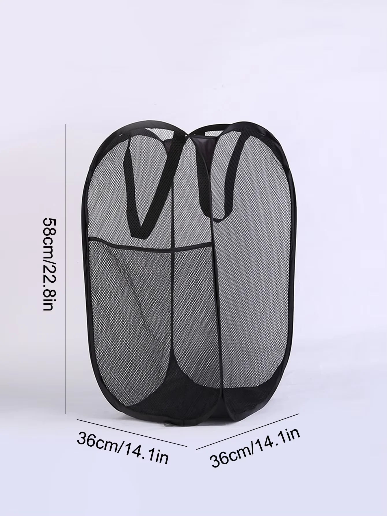 Folding Dirty Laundry Sorting Basket Washing Frame Bathroom Cloth Mesh Storage Bag Frame Bucket Laundry Organizers Storage Pouch