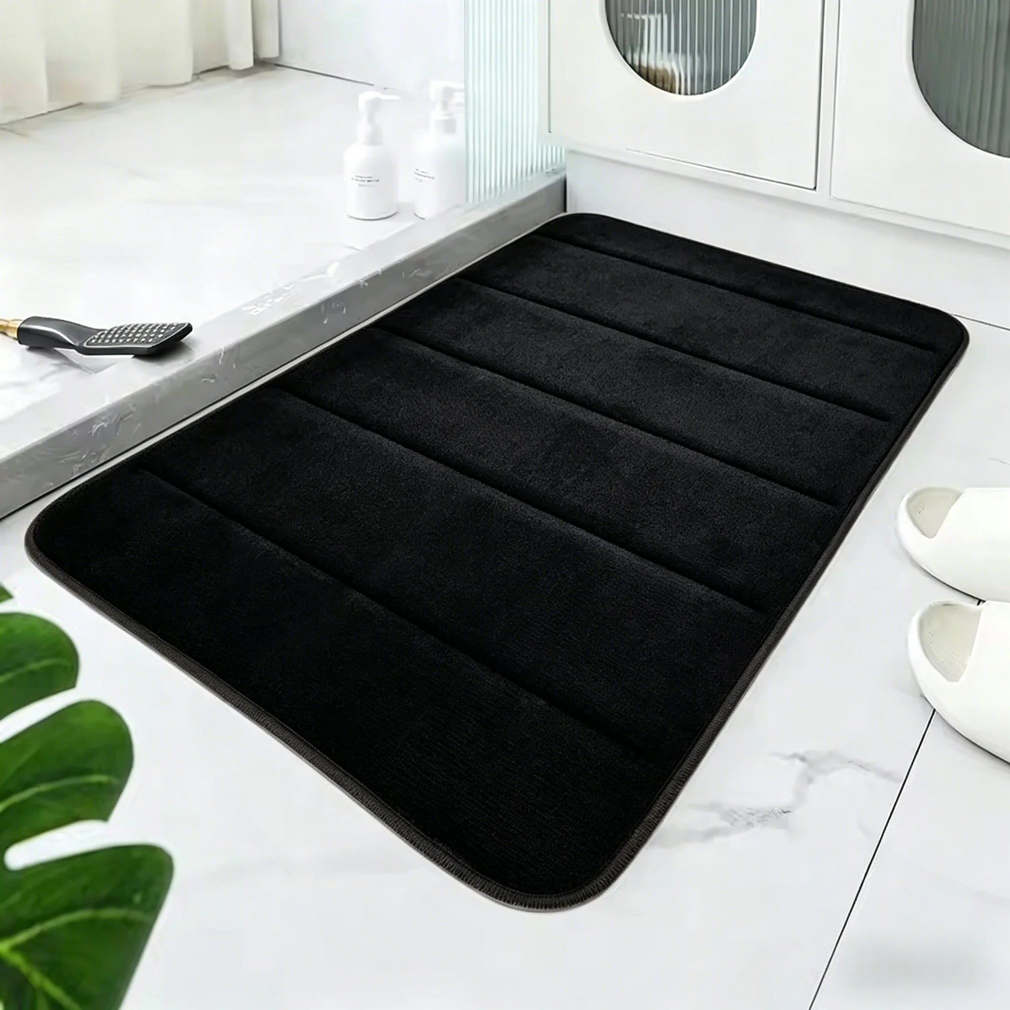 Quick Dry Super Absorbent Bathroom Rug Memory Foam Non-slip Bath Mat Shower Doormat Toilet Mat