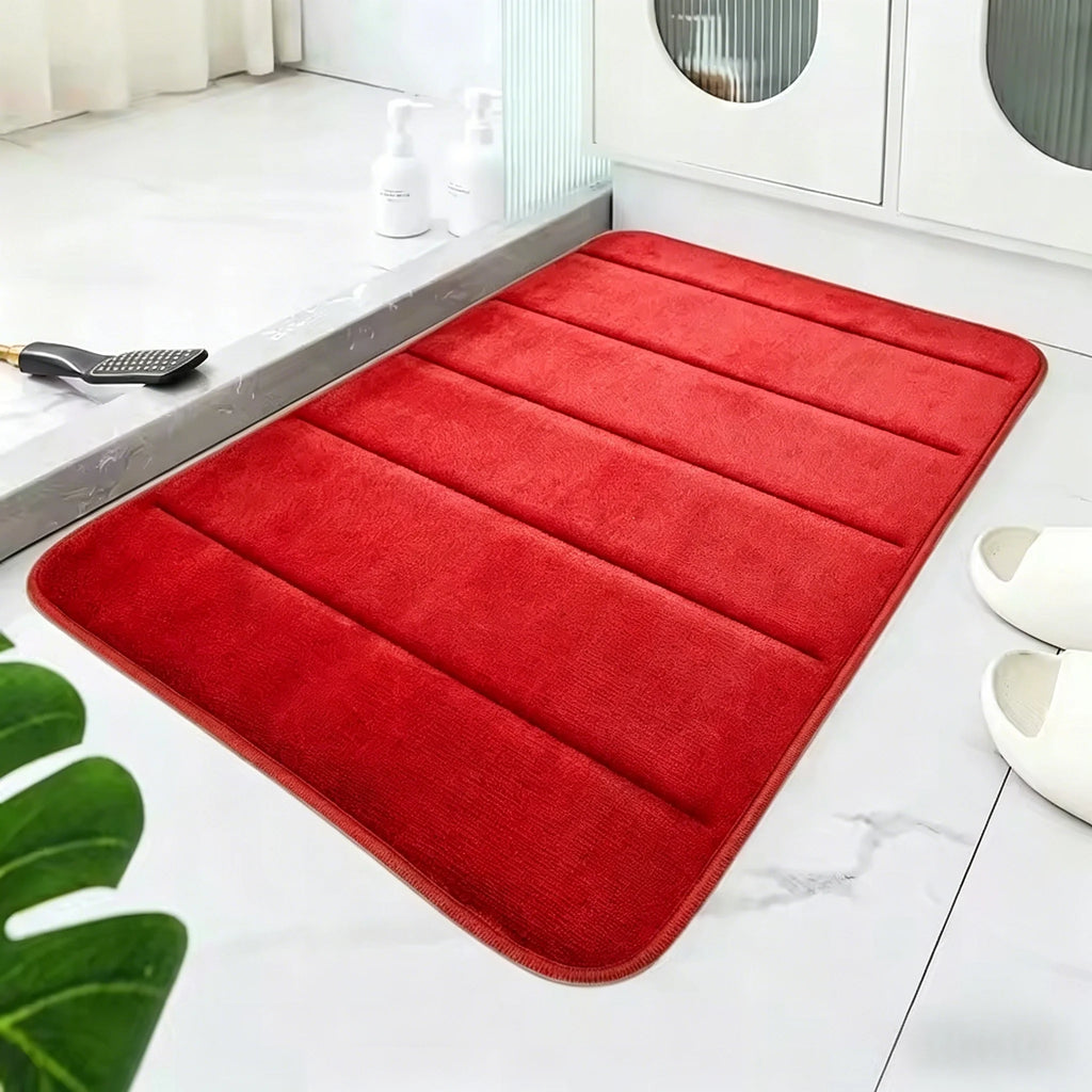 Quick Dry Super Absorbent Bathroom Rug Memory Foam Non-slip Bath Mat Shower Doormat Toilet Mat