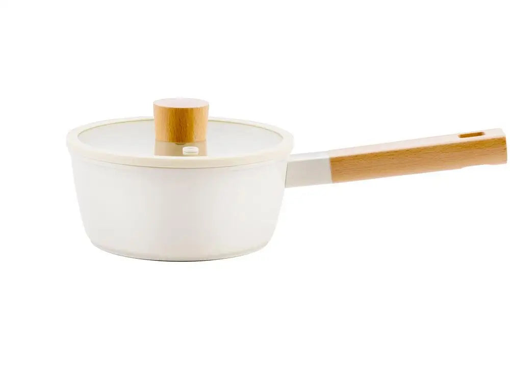 Ceramic Life Nordic Cookware Set Ceramic Cream Coating 5 Pieces