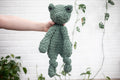 Crochet Frog Lovey, Crochet Stuffed Animal, Amigurumi Frog Snuggler-0